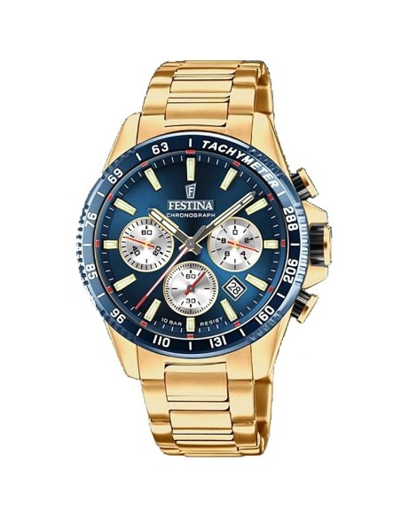 Montre Homme Bleu Or Élégant