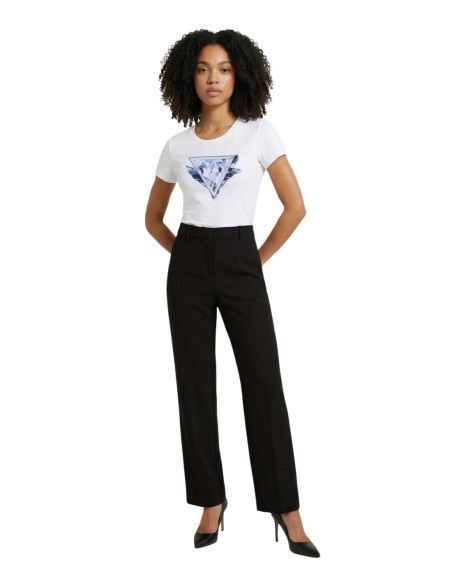 Guess – T‑shirt Femme Blanc Imprimé