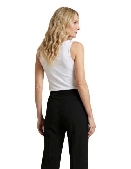 Débardeur femme blanc coton Guess