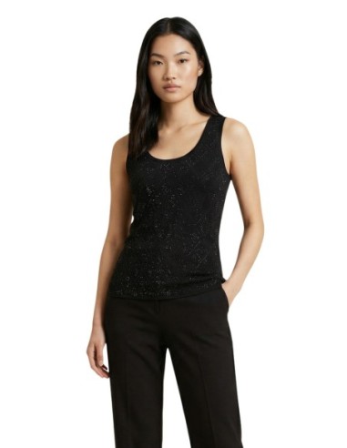 Débardeur femme noir coton Guess