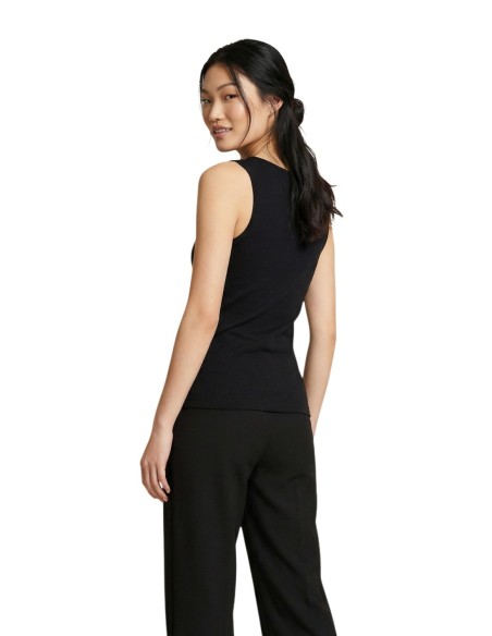 Débardeur femme noir coton Guess