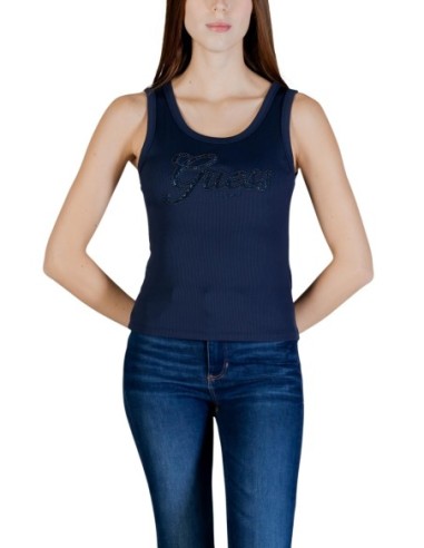 Débardeur femme bleu polyamide Guess