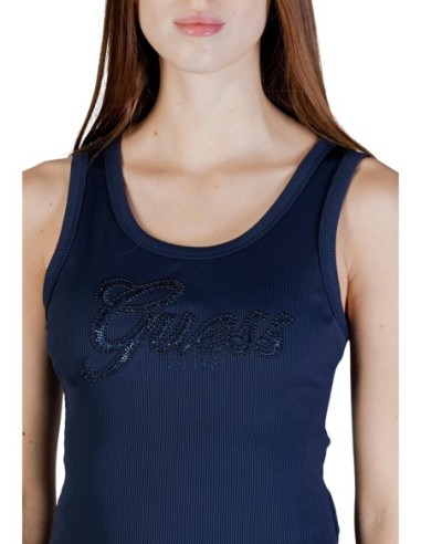 Débardeur femme bleu polyamide Guess