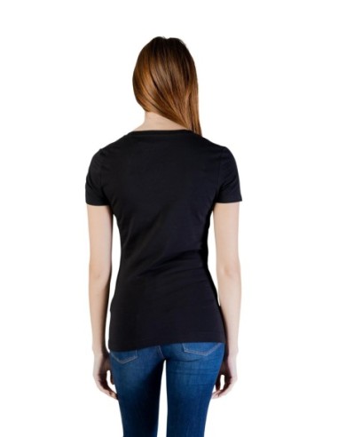 T-shirt femme noir imprimé Guess