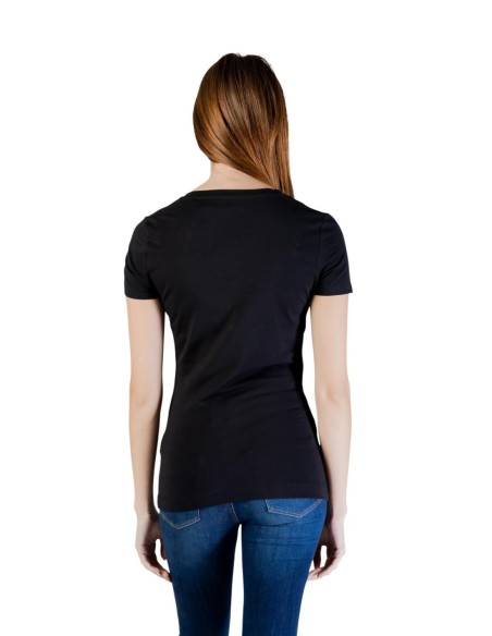 Guess – T‑shirt Femme Noir Imprimé