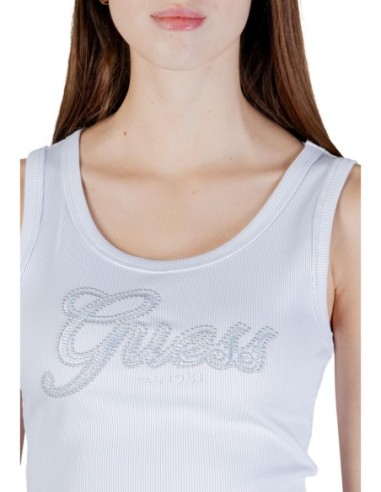 Débardeur femme blanc polyamide Guess