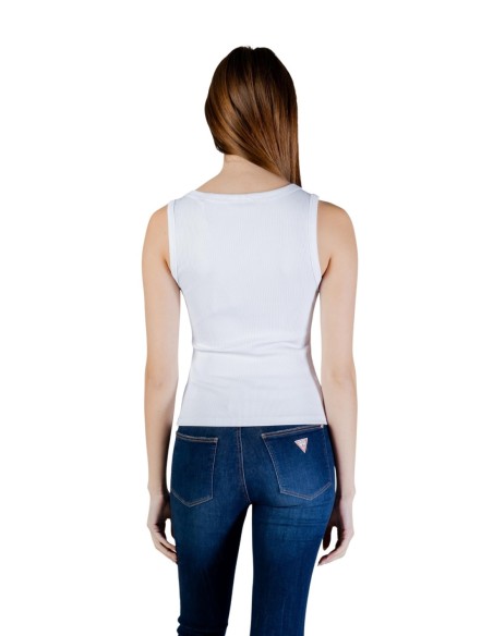 Débardeur femme blanc polyamide Guess