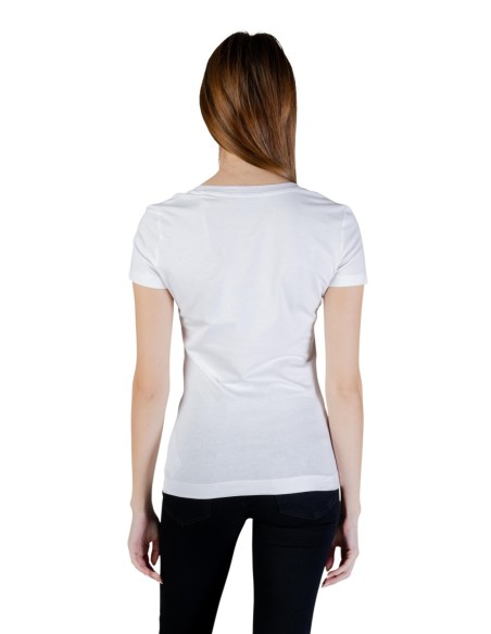 T-shirt femme blanc coton Guess