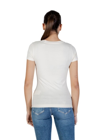 Guess – T‑shirt Femme Blanc Imprimé