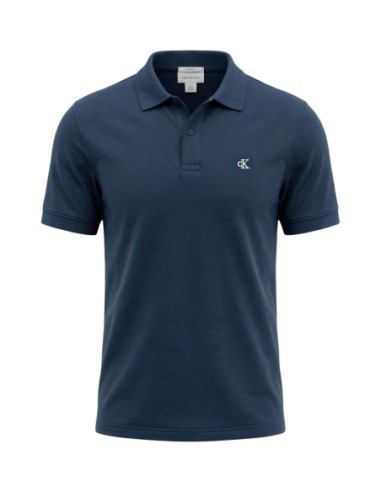Polo homme bleu coton Calvin Klein Jeans