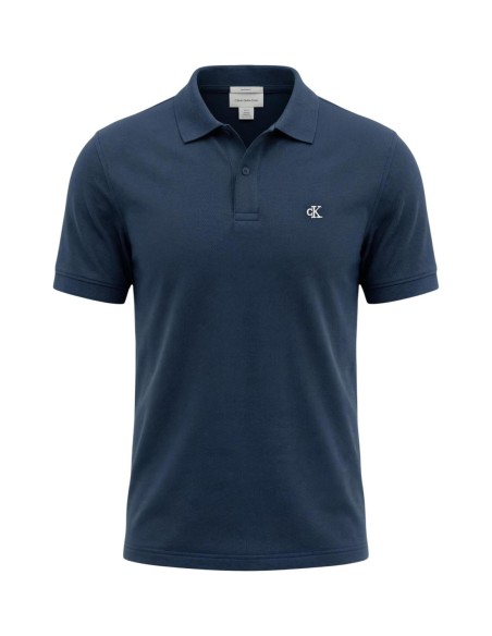 Polo homme bleu coton Calvin Klein Jeans