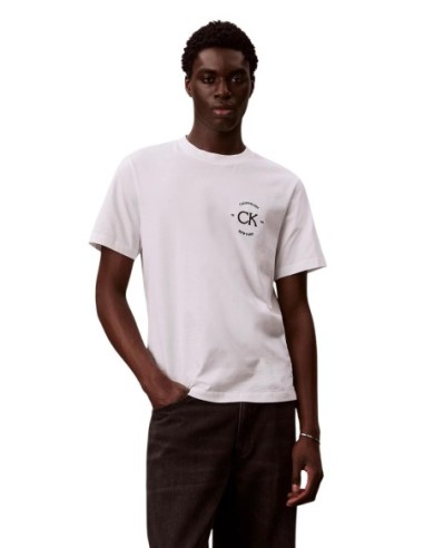 T-shirt homme blanc imprimé Calvin Klein Jeans