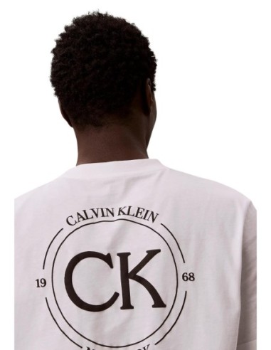 T-shirt homme blanc imprimé Calvin Klein Jeans