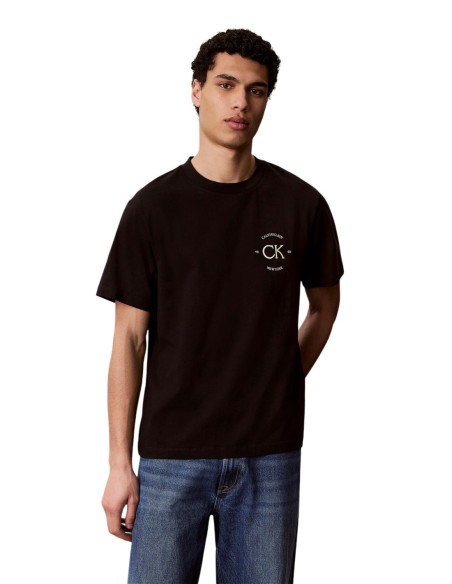 Calvin Klein Jeans – T‑shirt Homme Noir Imprimé