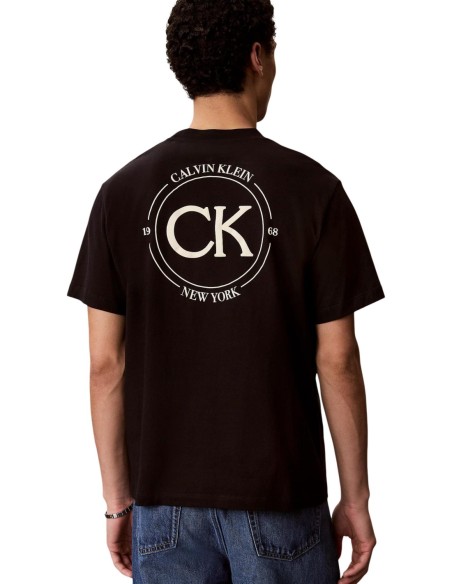 T-shirt homme noir imprimé Calvin Klein Jeans