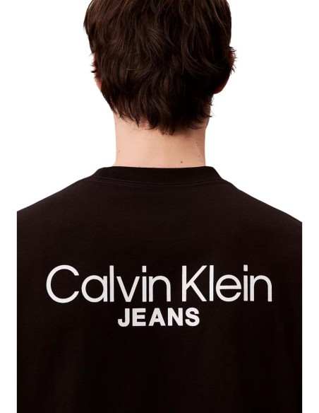 Calvin Klein Jeans – T‑shirt Homme Noir Imprimé