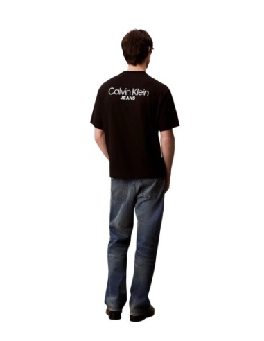 T-shirt homme noir imprimé Calvin Klein Jeans