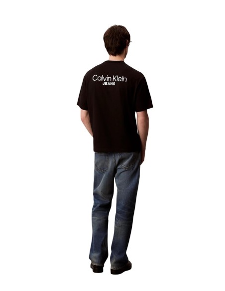 Calvin Klein Jeans – T‑shirt Homme Noir Imprimé