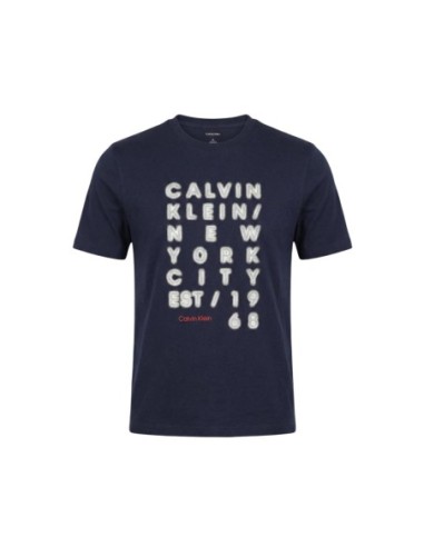 T-shirt homme bleu imprimé Calvin Klein Jeans
