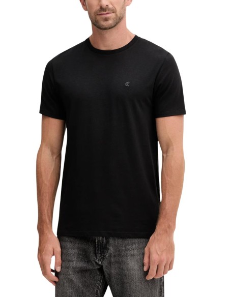 T-shirt homme noir coton stretch Calvin Klein