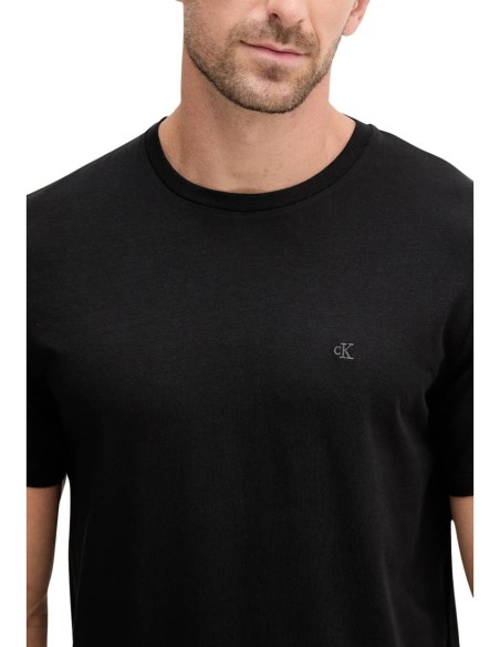 T-shirt homme noir coton stretch Calvin Klein