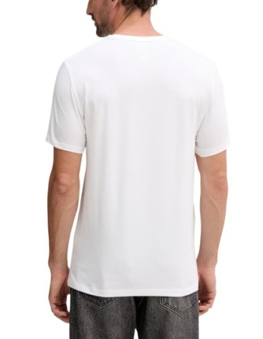 T-shirt homme blanc coton stretch Calvin Klein
