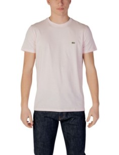 T-shirt homme rose coton Lacoste