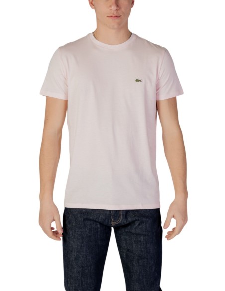 T-shirt homme rose coton Lacoste