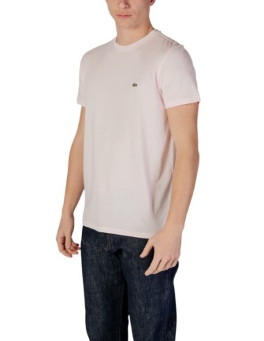 T-shirt homme rose coton Lacoste