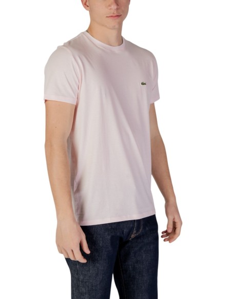 T-shirt homme rose coton Lacoste