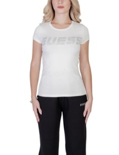 T-shirt femme blanc imprimé Guess
