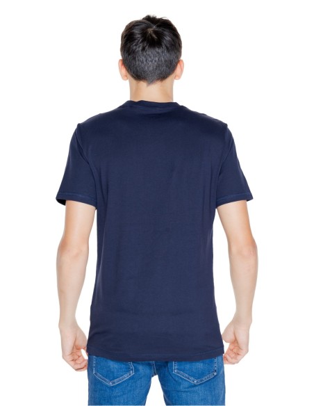 T-shirt homme bleu coton Guess