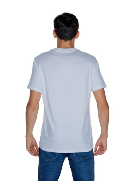 T-shirt homme blanc coton Guess