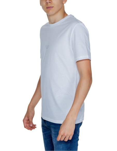 T-shirt homme blanc coton Guess