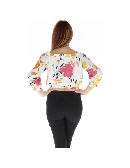 Top femme blanc floral Guess