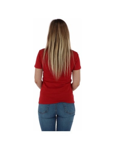 T-shirt femme rouge coton Guess