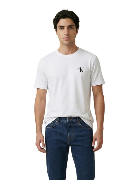 T-shirt homme blanc coton Calvin Klein Jeans