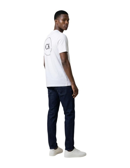 T-shirt homme blanc imprimé Calvin Klein Jeans