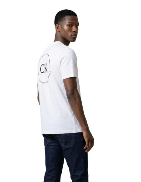 T-shirt homme blanc imprimé Calvin Klein Jeans
