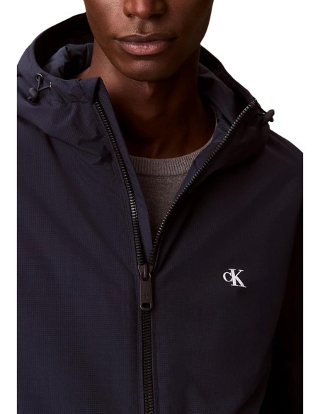Veste homme bleu capuche Calvin Klein Jeans