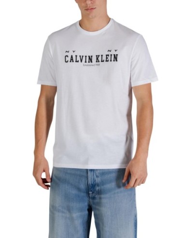 Calvin Klein Jeans – T‑shirt Homme Blanc Coton
