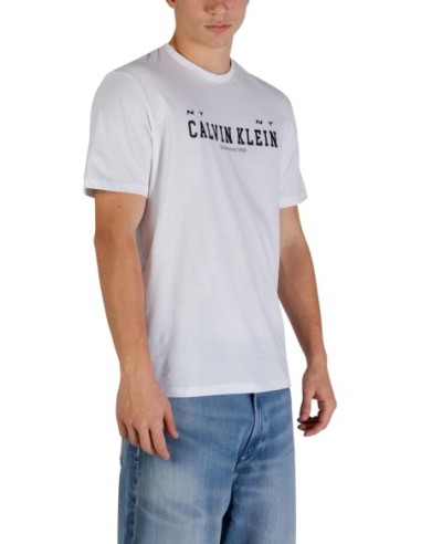 Calvin Klein Jeans – T‑shirt Homme Blanc Coton