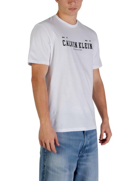 Calvin Klein Jeans – T‑shirt Homme Blanc Coton