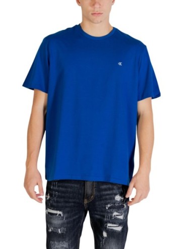 T-shirt homme bleu coton Calvin Klein Jeans