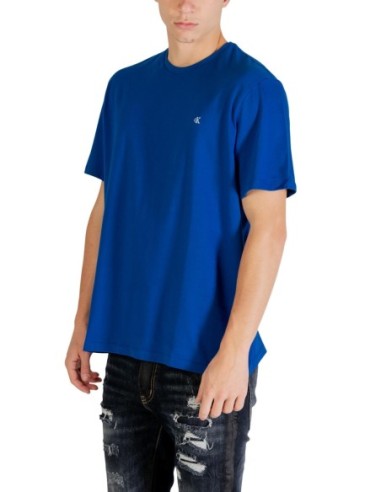 T-shirt homme bleu coton Calvin Klein Jeans