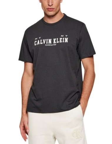 T-shirt homme noir imprimé Calvin Klein Jeans