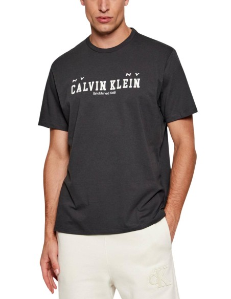 Calvin Klein Jeans – T‑shirt Homme Noir Imprimé