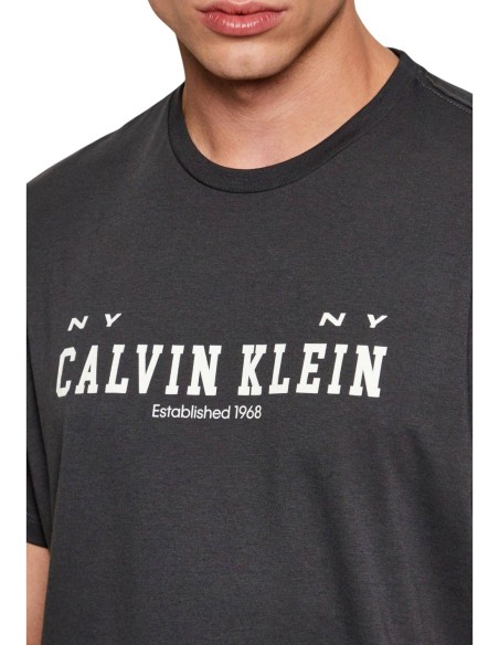 Calvin Klein Jeans – T‑shirt Homme Noir Imprimé