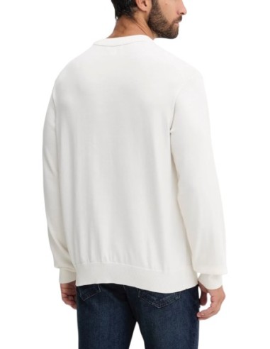 Pull homme blanc coton Calvin Klein Jeans