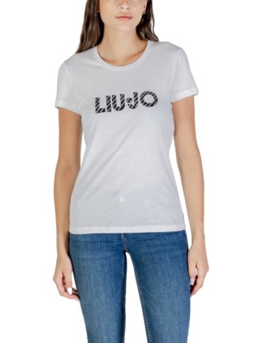 T-Shirt Liu Jo Femme – Blanc, imprimé moderne et coton premium